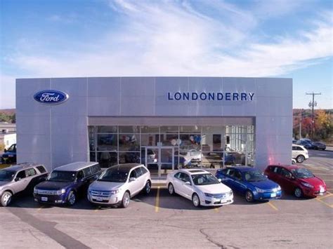 Londonderry ford - Learn about all the current Ford models for sale at Ford of Londonderry. Skip to main content. 33 Nashua Rd, Rt 102 Directions Londonderry, NH 03053. Sales/Service/Parts: (603) 434-4141; New Inventory New Inventory. New Vehicle Inventory New Work Trucks Start A Custom Order Lifted Trucks
